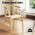 Artiss Demi 5-Piece Dining Set, Round 108cm Table with Pine Legs and 4 Wishbone Chairs, Nordic Wood, White/Natural