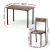Artiss 5-Piece Rustic Brown Dining Table Set: Compact Design, Ergonomic Chairs, Powder-Coated Metal Frame, 110x70cm