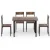 Artiss 5-Piece Rustic Brown Dining Table Set: Compact Design, Ergonomic Chairs, Powder-Coated Metal Frame, 110x70cm
