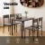Artiss 5-Piece Rustic Brown Dining Table Set: Compact Design, Ergonomic Chairs, Powder-Coated Metal Frame, 110x70cm