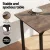 Artiss 5-Piece Rustic Brown Dining Table Set: Compact Design, Ergonomic Chairs, Powder-Coated Metal Frame, 110x70cm