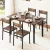 Artiss 5-Piece Rustic Brown Dining Table Set: Compact Design, Ergonomic Chairs, Powder-Coated Metal Frame, 110x70cm