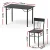 Artiss 5-Piece Dining Set, Black Marble MDF Table, Metal Frame, Compact Modern Design, for Small Spaces, Easy Assembly