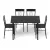 Artiss 5-Piece Dining Set, Black Marble MDF Table, Metal Frame, Compact Modern Design, for Small Spaces, Easy Assembly