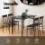 Artiss 5-Piece Dining Set, Black Marble MDF Table, Metal Frame, Compact Modern Design, for Small Spaces, Easy Assembly