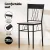 Artiss 5-Piece Dining Set, Black Marble MDF Table, Metal Frame, Compact Modern Design, for Small Spaces, Easy Assembly