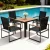 Gardeon 5PCS Outdoor Dining Set - Steel & WPC Table, Textilene Chairs, UV/Weather Resistant, 80cm Black Bistro Furniture