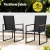 Gardeon 5PCS Outdoor Dining Set - Steel & WPC Table, Textilene Chairs, UV/Weather Resistant, 80cm Black Bistro Furniture