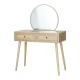 Artiss Dressing Table Set, Rattan, Rubberwood, 90cm, Pine, with Mirror and Storage Drawers, Easy Assembly