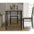 Artiss Machal 3-Piece Dining Set - Walnut & Black - Industrial Design with Particle Board & Reinforced Steel Frame