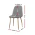Artiss Adamas 4-Piece Dining Chair Set - Light Grey Faux Linen, Curved Slope Design, Iron Legs, 150kg Capacity