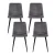 Artiss Dining Chairs Set of 4 Velvet Upholstered Grey, Iron Legs, Wide Seat, 150kg Capacity, Modern Design, 45x42x86cm