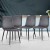 Artiss Set of 4 Grey Velvet Dining Chairs - Modern Iron Frame, 150kg Capacity, Anti-Slip Design, Easy Assembly