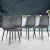 Artiss Dining Chairs Set of 4 Velvet Upholstered Grey, Iron Legs, Wide Seat, 150kg Capacity, Modern Design, 45x42x86cm