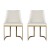 Artiss Balen Dining Chairs Set of 2 - Beige Linen Fabric, Sturdy Plywood Frame, Metal Legs, 150KG Capacity, 47x53x86cm