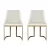 Artiss Balen Dining Chairs Set of 2 - Beige Linen Fabric, Sturdy Plywood Frame, Metal Legs, 150KG Capacity, 47x53x86cm