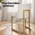Artiss Balen Dining Chairs Set of 2 - Beige Linen Fabric, Sturdy Plywood Frame, Metal Legs, 150KG Capacity, 47x53x86cm