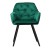 Artiss Dining Chairs Set of 2 Velvet Diamond Tufted Armchair Green, 60x50x86cm, Steel Legs, 150kg Capacity, Modern Style