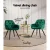 Artiss Dining Chairs Set of 2 Velvet Diamond Tufted Armchair Green, 60x50x86cm, Steel Legs, 150kg Capacity, Modern Style