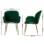 Artiss Dining Chairs Set of 2, Velvet Armchair, Green, 54x58x83cm, Luxurious Comfort, Sturdy Steel Legs, Easy Assembly