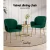 Artiss Dining Chairs Set of 2, Velvet Armchair, Green, 54x58x83cm, Luxurious Comfort, Sturdy Steel Legs, Easy Assembly
