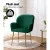 Artiss Dining Chairs Set of 2, Velvet Armchair, Green, 54x58x83cm, Luxurious Comfort, Sturdy Steel Legs, Easy Assembly