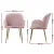 Artiss Velvet Dining Chairs Set of 2 - Plush Pink Armchair with Steel Legs, Luxurious Comfort & Style for Any Room