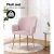 Artiss Velvet Dining Chairs Set of 2 - Plush Pink Armchair with Steel Legs, Luxurious Comfort & Style for Any Room