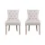 Artiss Cayes Dining Chairs Set of 2 - French Provincial Beige Linen, 13cm Cushioned Seat, Rubber Wood Legs, 89cm High