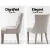 Artiss Cayes Dining Chairs Set of 2 - French Provincial Beige Linen, 13cm Cushioned Seat, Rubber Wood Legs, 89cm High