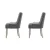 Artiss Cayes Dining Chairs Set of 2 - French Provincial Grey Linen, Tufted Button Design, 13cm Cushion, Rubber Wood Legs
