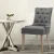 Artiss Cayes Dining Chairs Set of 2 - French Provincial Grey Linen, Tufted Button Design, 13cm Cushion, Rubber Wood Legs