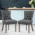 Artiss Cayes Dining Chairs Set of 2 - French Provincial Grey Linen, Tufted Button Design, 13cm Cushion, Rubber Wood Legs