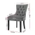 Artiss Cayes Set of 2 Velvet French Provincial Dining Chairs, Grey, 89cm – Elegant, Tufted Design with Solid Wood Legs