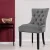 Artiss Cayes Set of 2 Velvet French Provincial Dining Chairs, Grey, 89cm – Elegant, Tufted Design with Solid Wood Legs