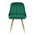 Artiss Velvet Dining Chairs Set of 2, Green, with Gold Splayed Legs - 44x41x80cm, High Resilience Foam, Timeless Design