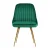 Artiss Velvet Dining Chairs Set of 2, Green, with Gold Splayed Legs - 44x41x80cm, High Resilience Foam, Timeless Design