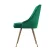 Artiss Velvet Dining Chairs Set of 2, Green, with Gold Splayed Legs - 44x41x80cm, High Resilience Foam, Timeless Design