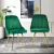 Artiss Velvet Dining Chairs Set of 2, Green, with Gold Splayed Legs - 44x41x80cm, High Resilience Foam, Timeless Design