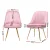 Artiss Set of 2 Pink Velvet Dining Chairs, Channel Tufted, Gold Legs, 44x41x80cm, Elegant Design, High Comfort