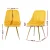 Artiss Velvet Dining Chairs Set of 2, Yellow, Channel Tufted, Gold Metal Legs, 44x41x80cm, Trendsetting Design Artiss Velvet Dining Chairs Set of 2, Yellow, Channel Tufted, Gold Metal Legs, 44x41x80cm, Trendsetting Design
