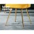 Artiss Velvet Dining Chairs Set of 2, Yellow, Channel Tufted, Gold Metal Legs, 44x41x80cm, Trendsetting Design