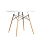 Artiss Round White Dining Table - 4 Seater, 90CM Replica, 20mm MDF Top, Beech Wood Legs, Matte Finish, Anti-Slip Design