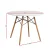 Artiss Round White Dining Table - 4 Seater, 90CM Replica, 20mm MDF Top, Beech Wood Legs, Matte Finish, Anti-Slip Design