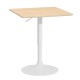Artiss Aine Bar Table 60cm Pine Wood, Swivel Round Top, Height Adjustable Gas Lift, Steel Base, Counter Dining