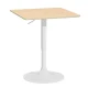 Artiss Aine Bar Table 60cm Pine Wood, Swivel Round Top, Height Adjustable Gas Lift, Steel Base, Counter Dining