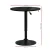 Artiss Bar Table, MDF & Steel, 60cm Round, Black, Adjustable Height, 360° Swivel, Indoor/Outdoor Use