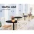Artiss Bar Table, MDF & Steel, 60cm Round, Black, Adjustable Height, 360° Swivel, Indoor/Outdoor Use