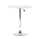 Artiss Bar Table, MDF & Steel, 60cm Round, White, Adjustable Height, 360° Swivel, Indoor/Outdoor Use