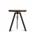 Artiss Adjustable Industrial Bar Table 67-86CM, Round Elm Wood Top, Steel Frame, Dark Brown/Black, Durable Design